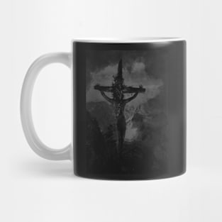 Christ on cross art Mug